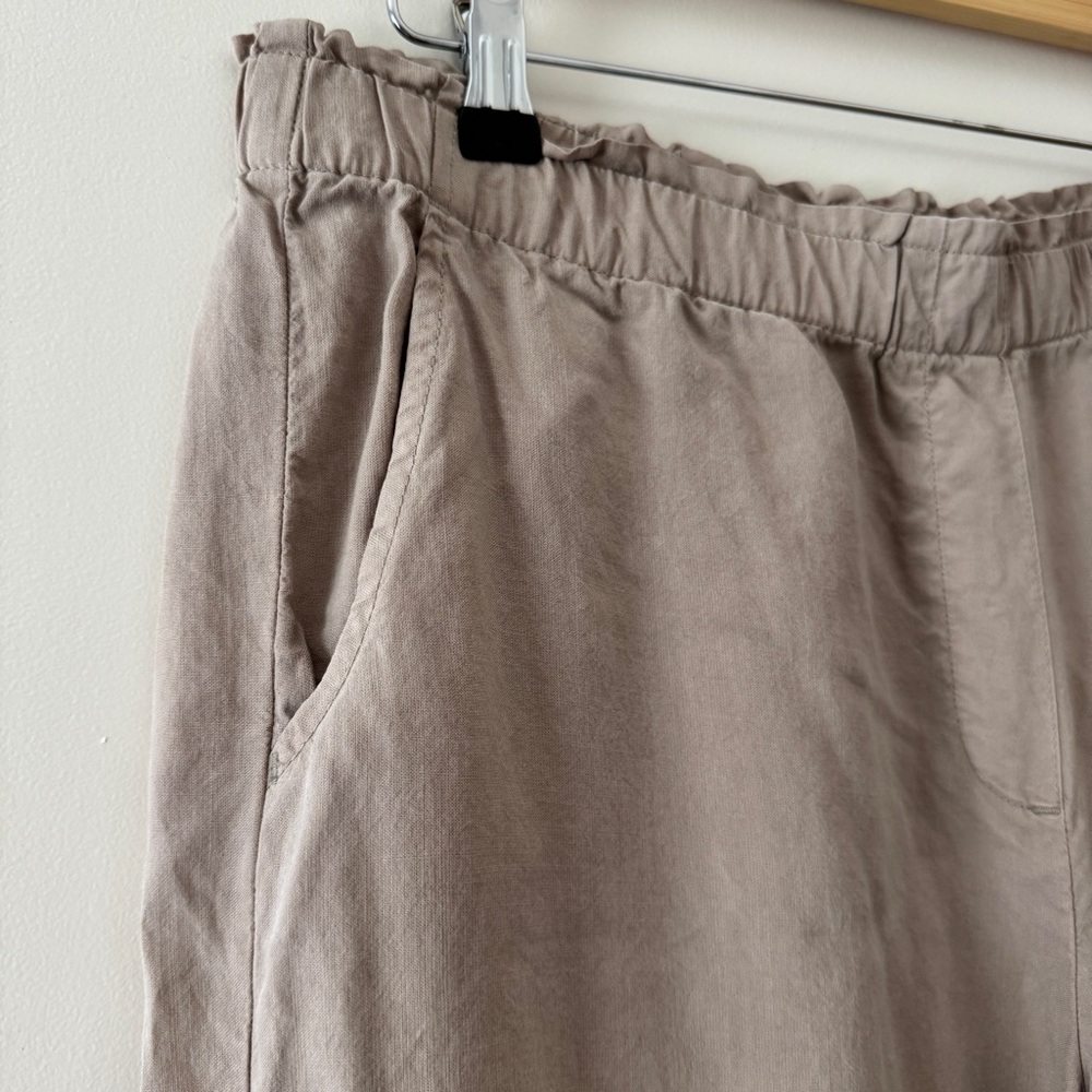 J Jill Tencel Beige Wide Leg Crop Pants - Picture 3 of 8
